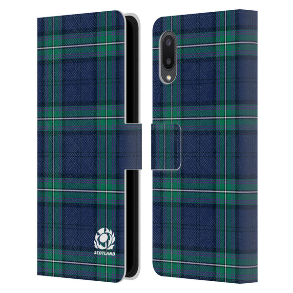 Scotland Rugby Logo 2 Tartans Leather Book Wallet Case Cover For Samsung Galaxy A02/M02 (2021)