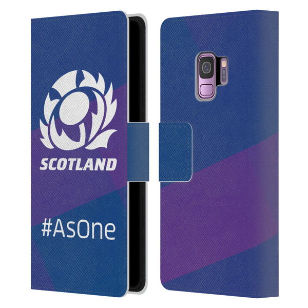 Scotland Rugby Logo 2 As One Leather Book Wallet Case Cover For Samsung Galaxy S9