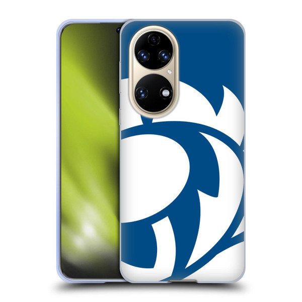 Scotland Rugby Oversized Thistle Saltire Blue Soft Gel Case for Huawei P50