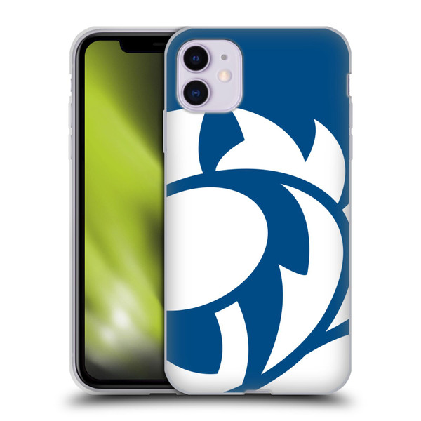 Scotland Rugby Oversized Thistle Saltire Blue Soft Gel Case for Apple iPhone 11