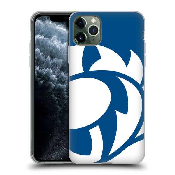 Scotland Rugby Oversized Thistle Saltire Blue Soft Gel Case for Apple iPhone 11 Pro Max