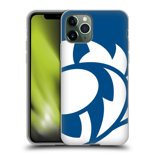 Scotland Rugby Oversized Thistle Saltire Blue Soft Gel Case for Apple iPhone 11 Pro