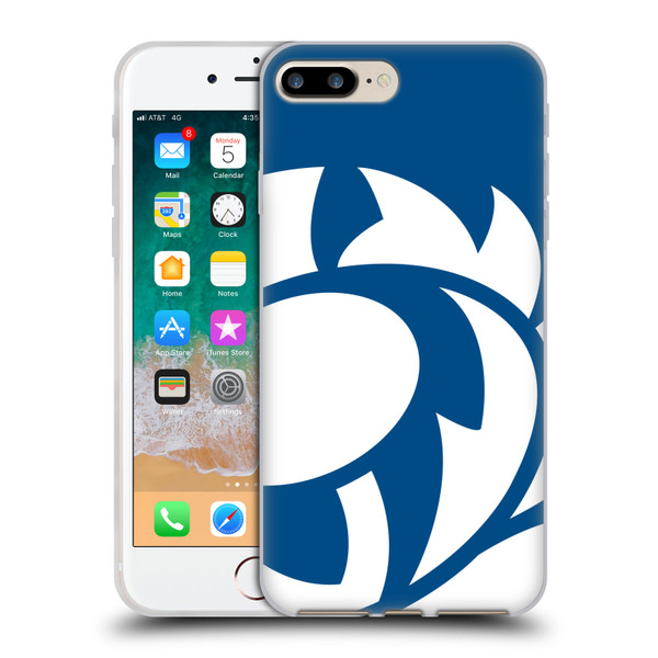 Scotland Rugby Oversized Thistle Saltire Blue Soft Gel Case for Apple iPhone 7 Plus / iPhone 8 Plus
