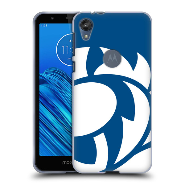 Scotland Rugby Oversized Thistle Saltire Blue Soft Gel Case for Motorola Moto E6