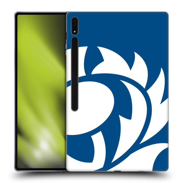 Scotland Rugby Oversized Thistle Saltire Blue Soft Gel Case for Samsung Galaxy Tab S8 Ultra