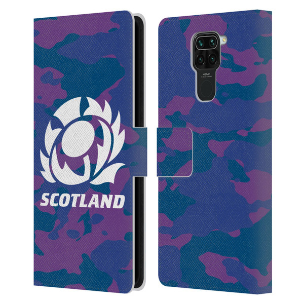 Scotland Rugby Logo 2 Camouflage Leather Book Wallet Case Cover For Xiaomi Redmi Note 9 / Redmi 10X 4G