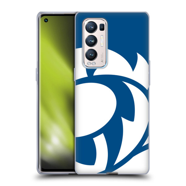 Scotland Rugby Oversized Thistle Saltire Blue Soft Gel Case for OPPO Find X3 Neo / Reno5 Pro+ 5G