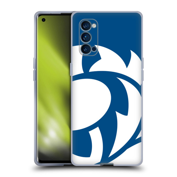 Scotland Rugby Oversized Thistle Saltire Blue Soft Gel Case for OPPO Reno 4 Pro 5G