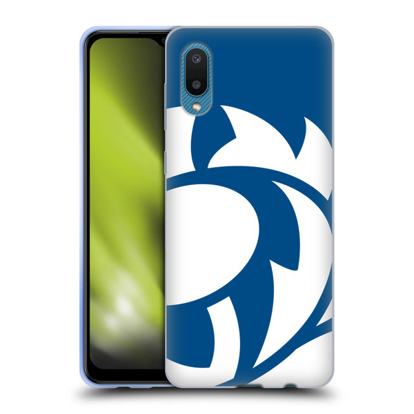 Scotland Rugby Oversized Thistle Saltire Blue Soft Gel Case for Samsung Galaxy A02/M02 (2021)