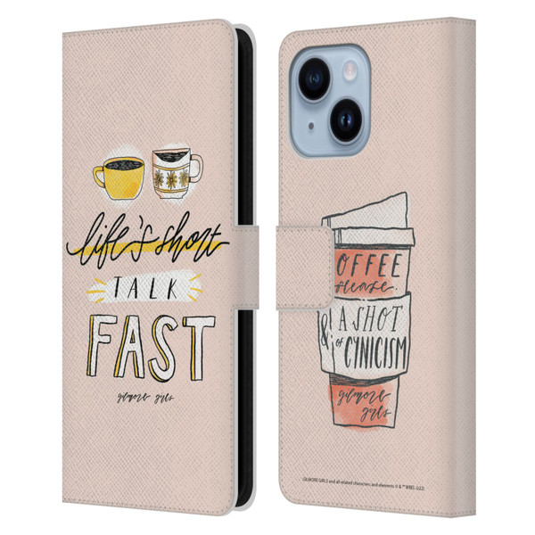 Gilmore Girls Graphics Life's Short Talk Fast Leather Book Wallet Case Cover For Apple iPhone 14 Plus