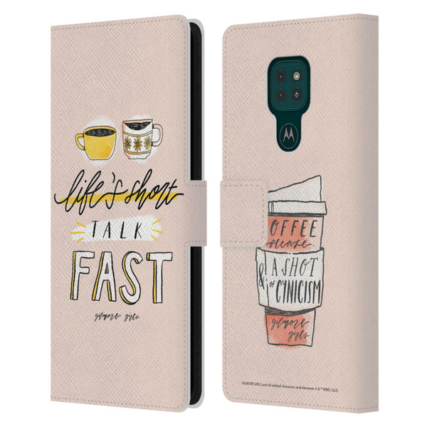 Gilmore Girls Graphics Life's Short Talk Fast Leather Book Wallet Case Cover For Motorola Moto G9 Play