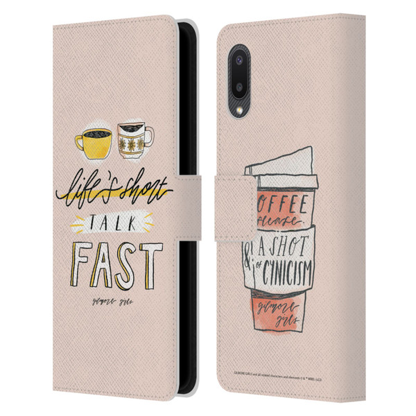 Gilmore Girls Graphics Life's Short Talk Fast Leather Book Wallet Case Cover For Samsung Galaxy A02/M02 (2021)