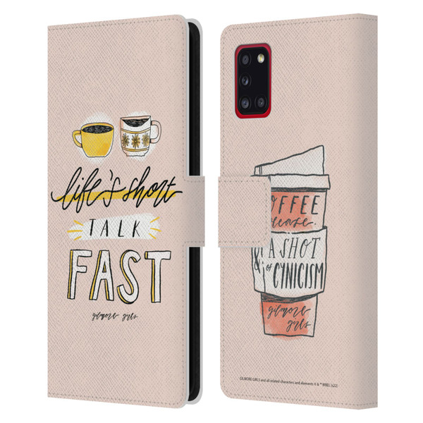 Gilmore Girls Graphics Life's Short Talk Fast Leather Book Wallet Case Cover For Samsung Galaxy A31 (2020)