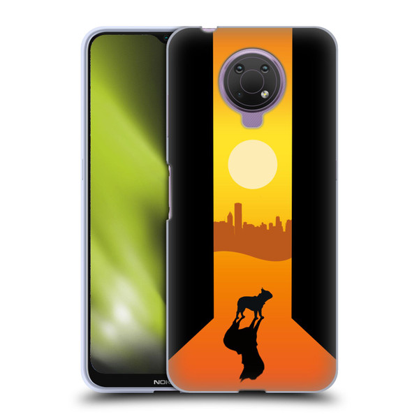 Klaudia Senator French Bulldog 2 Shadow At Sunset Soft Gel Case for Nokia G10