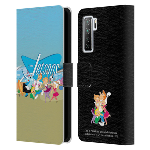 The Jetsons Graphics Group Leather Book Wallet Case Cover For Huawei Nova 7 SE/P40 Lite 5G