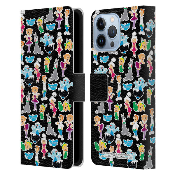 The Jetsons Graphics Pattern Leather Book Wallet Case Cover For Apple iPhone 13 Pro Max