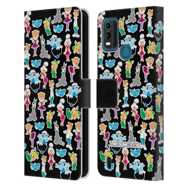 The Jetsons Graphics Pattern Leather Book Wallet Case Cover For Nokia G11 Plus