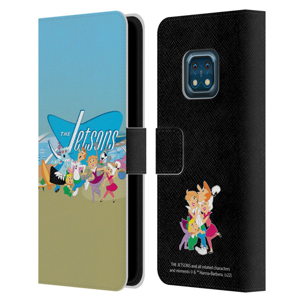 The Jetsons Graphics Group Leather Book Wallet Case Cover For Nokia XR20