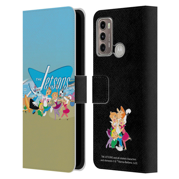 The Jetsons Graphics Group Leather Book Wallet Case Cover For Motorola Moto G60 / Moto G40 Fusion