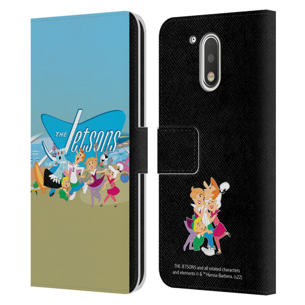 The Jetsons Graphics Group Leather Book Wallet Case Cover For Motorola Moto G41