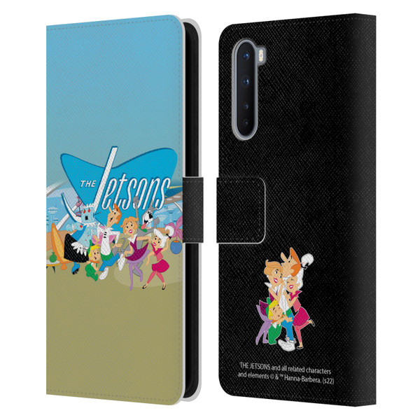 The Jetsons Graphics Group Leather Book Wallet Case Cover For OnePlus Nord 5G