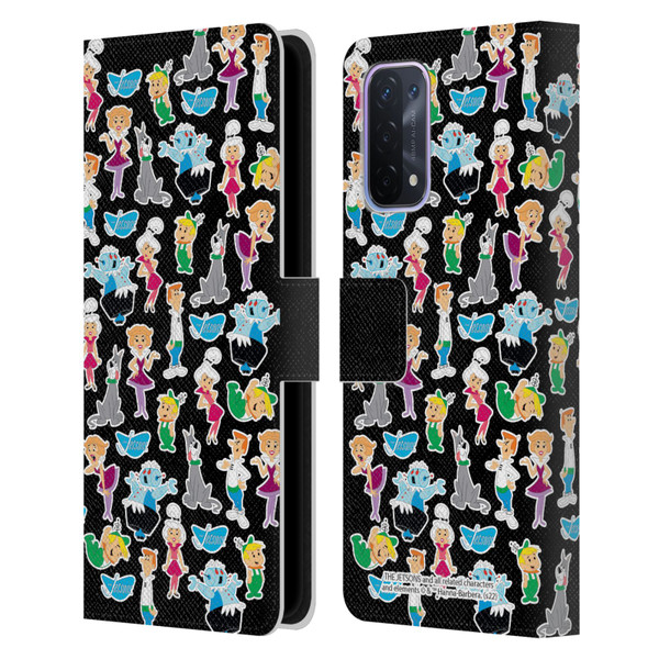 The Jetsons Graphics Pattern Leather Book Wallet Case Cover For OPPO A54 5G