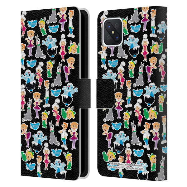 The Jetsons Graphics Pattern Leather Book Wallet Case Cover For OPPO Reno4 Z 5G