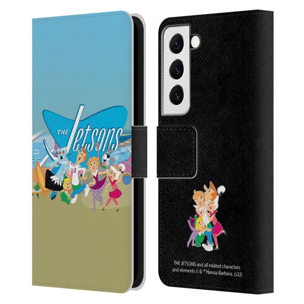 The Jetsons Graphics Group Leather Book Wallet Case Cover For Samsung Galaxy S22 5G