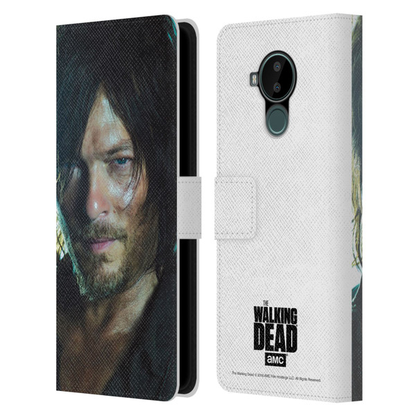 AMC The Walking Dead Characters Daryl Leather Book Wallet Case Cover For Nokia C30
