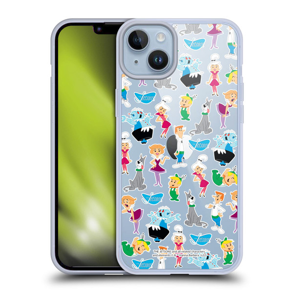 The Jetsons Graphics Pattern Soft Gel Case for Apple iPhone 14 Plus & MagSafe