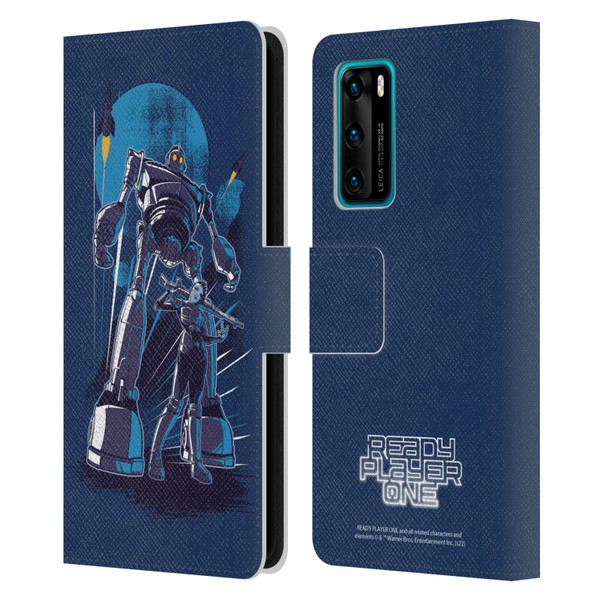 Ready Player One Graphics Iron Giant Leather Book Wallet Case Cover For Huawei P40 5G
