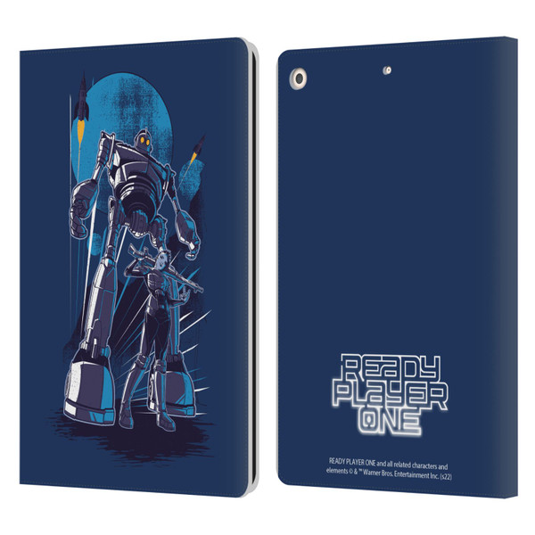 Ready Player One Graphics Iron Giant Leather Book Wallet Case Cover For Apple iPad 10.2 2019/2020/2021