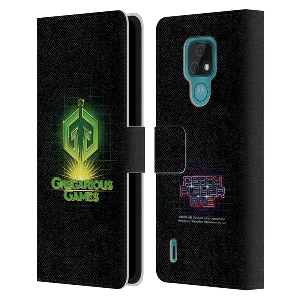 Ready Player One Graphics Logo Leather Book Wallet Case Cover For Motorola Moto E7