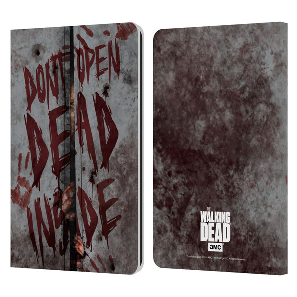 AMC The Walking Dead Typography Dead Inside Leather Book Wallet Case Cover For Amazon Kindle Paperwhite 1 / 2 / 3
