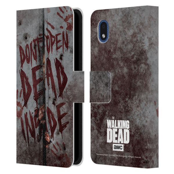 AMC The Walking Dead Typography Dead Inside Leather Book Wallet Case Cover For Samsung Galaxy A01 Core (2020)