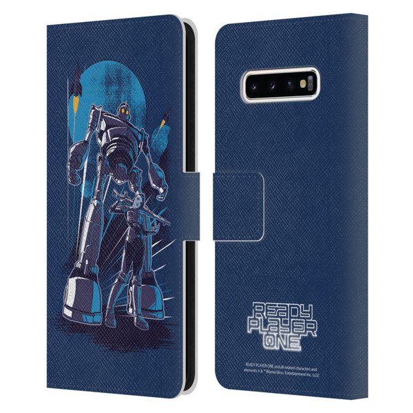 Ready Player One Graphics Iron Giant Leather Book Wallet Case Cover For Samsung Galaxy S10+ / S10 Plus