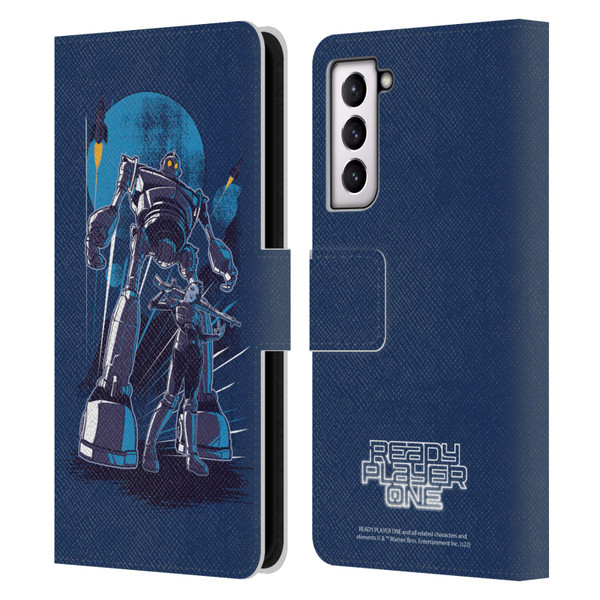 Ready Player One Graphics Iron Giant Leather Book Wallet Case Cover For Samsung Galaxy S21 5G