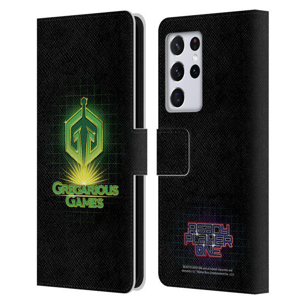 Ready Player One Graphics Logo Leather Book Wallet Case Cover For Samsung Galaxy S21 Ultra 5G