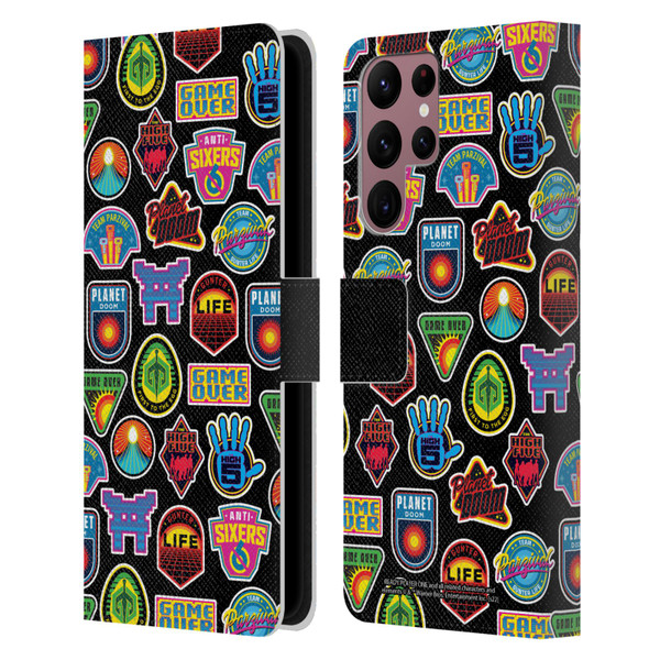 Ready Player One Graphics Collage Leather Book Wallet Case Cover For Samsung Galaxy S22 Ultra 5G