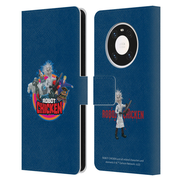 Robot Chicken Graphics Characters Leather Book Wallet Case Cover For Huawei Mate 40 Pro 5G