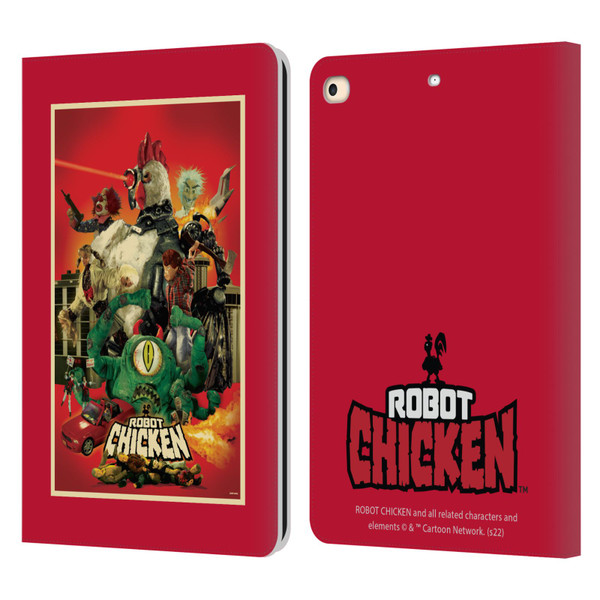 Robot Chicken Graphics Poster Leather Book Wallet Case Cover For Apple iPad 9.7 2017 / iPad 9.7 2018