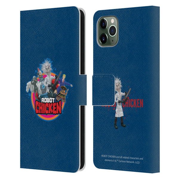 Robot Chicken Graphics Characters Leather Book Wallet Case Cover For Apple iPhone 11 Pro Max