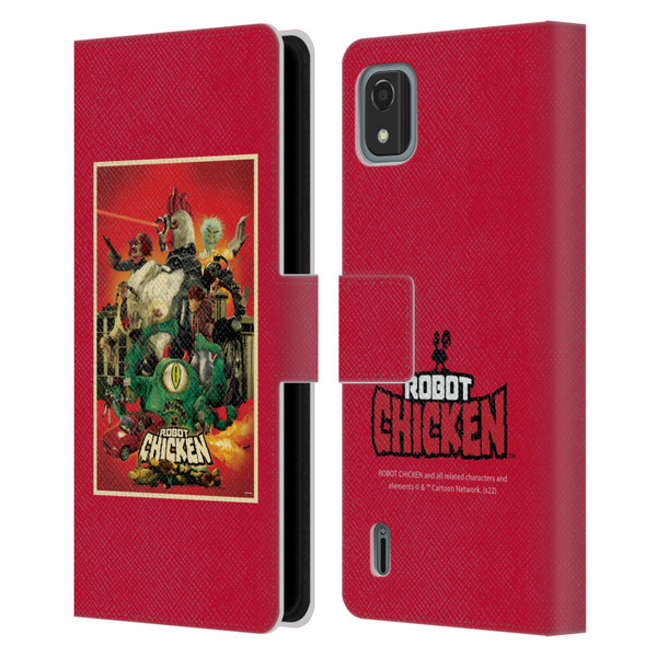 Robot Chicken Graphics Poster Leather Book Wallet Case Cover For Nokia C2 2nd Edition
