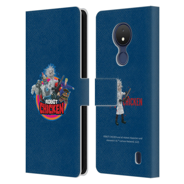 Robot Chicken Graphics Characters Leather Book Wallet Case Cover For Nokia C21