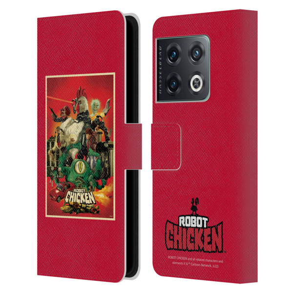 Robot Chicken Graphics Poster Leather Book Wallet Case Cover For OnePlus 10 Pro