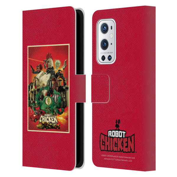 Robot Chicken Graphics Poster Leather Book Wallet Case Cover For OnePlus 9 Pro