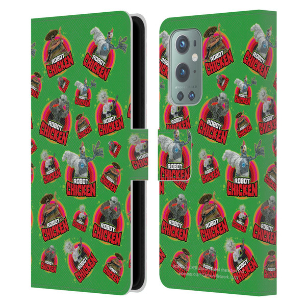 Robot Chicken Graphics Icons Leather Book Wallet Case Cover For OnePlus 9