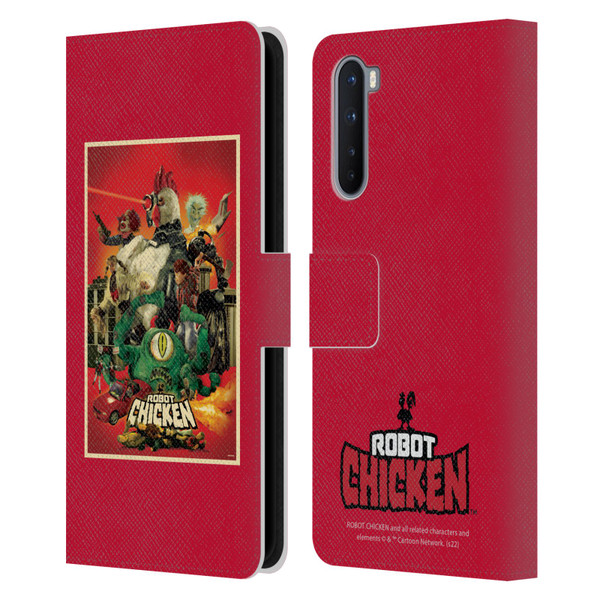 Robot Chicken Graphics Poster Leather Book Wallet Case Cover For OnePlus Nord 5G