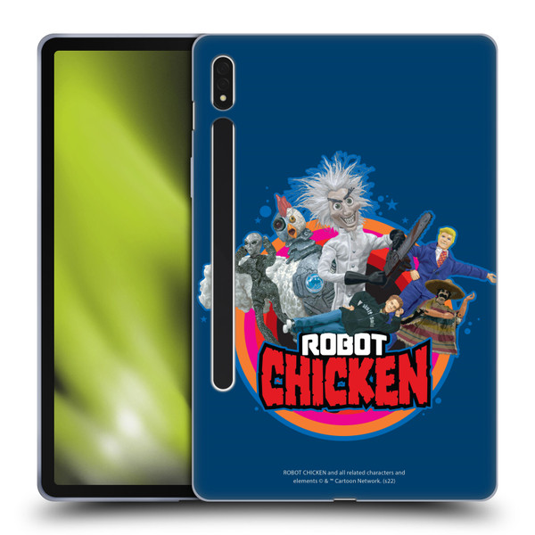 Robot Chicken Graphics Characters Soft Gel Case for Samsung Galaxy Tab S8