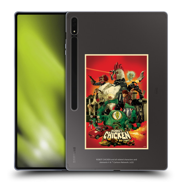Robot Chicken Graphics Poster Soft Gel Case for Samsung Galaxy Tab S8 Ultra